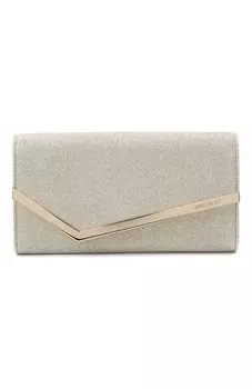 Металлизированный клатч Emmie Jimmy Choo