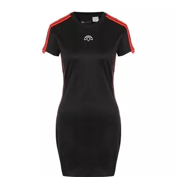 Мини-платье с круглым вырезом и логотипом бренда adidas Originals by Alexander Wang