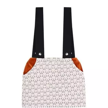 Мини-юбка с принтом на подтяжках Leoca