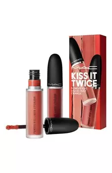 Набор для губ Kiss It Twice Powder Kiss Liquid Duo Orange MAC