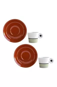 Набор Irazu Brique & Lichen из 2-х кофейных чашек Bernardaud