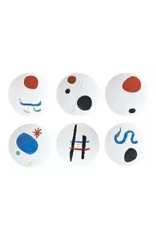 Набор из 6-ти обеденных тарелок Joan Miro Bernardaud
