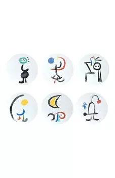 Набор из 6-ти салатных тарелок Joan Miro Bernardaud