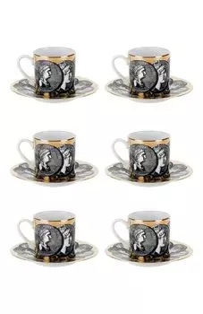 Набор из шести кофейных чашек Cammei Fornasetti