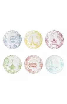 Набор из шести салатных тарелок Tout Paris Bernardaud