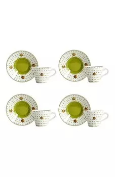 Набор из четырех чашек с блюдцами Delphos Et Knossos Bernardaud