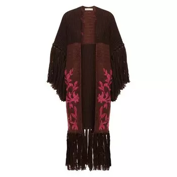 Накидка из шерсти и шелка Valentino