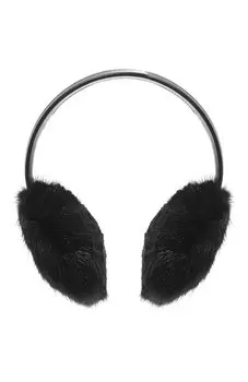 Меховые наушники из норки и кролика Yves Salomon