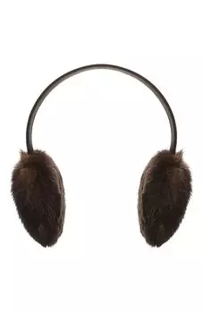 Меховые наушники из норки и кролика Yves Salomon