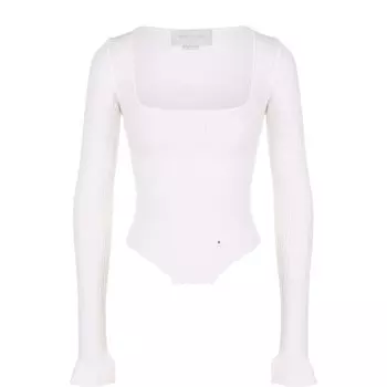 Облегающий топ с длинным рукавом и квадратным вырезом Esteban Cortazar