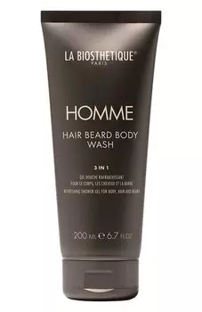 Очищающий, увлажняющий и освежающий гель для тела, волос и бороды (200ml) La Biosthetique