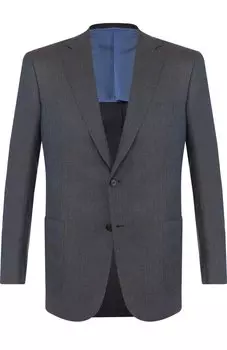 Однобортный пиджак из смеси шерсти и льна с шелком Brioni