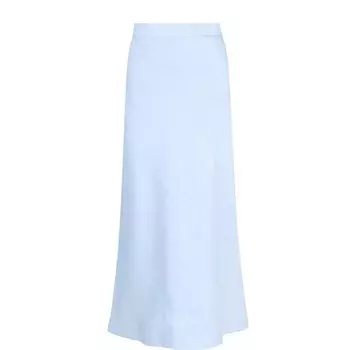 Однотонная хлопковая юбка-миди Tegin