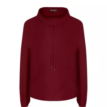 Однотонная шелковая блузка с воротником-стойкой Loro Piana