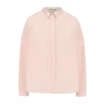 Однотонная шелковая блуза свободного кроя Tata Naka