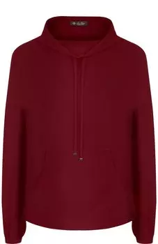 Однотонная шелковая блузка с воротником-стойкой Loro Piana