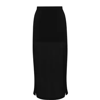 Однотонная шелковая юбка с разрезами Isabel Benenato