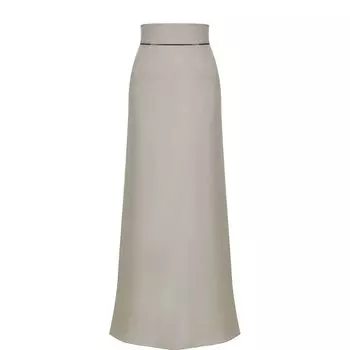 Однотонная юбка-макси с подолом Tegin