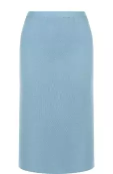 Однотонная юбка-миди из смеси шелка и кашемира Tse
