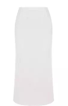 Однотонная юбка-миди из смеси шелка и кашемира Tse