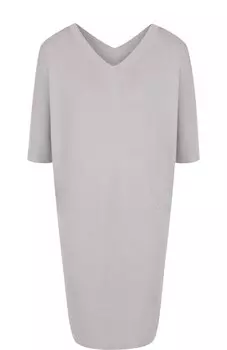 Однотонное мини-платье из смеси кашемира и шелка Loro Piana