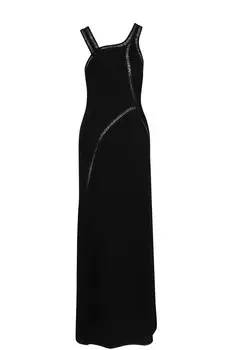 Однотонное приталенное платье из смеси хлопка и шелка Isabel Benenato