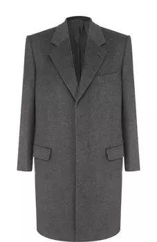 Однотонное шерстяное пальто Brioni