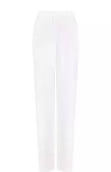 Однотонные расклешенные брюки из шелка Loro Piana