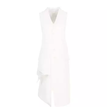 Однотонный хлопковый жилет асимметричного кроя Yohji Yamamoto