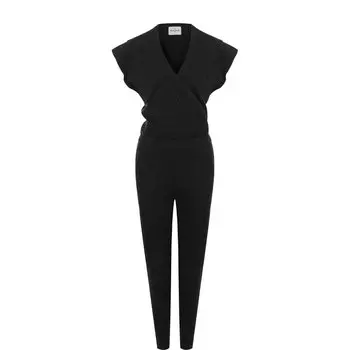 Однотонный кашемировый комбинезон с V-образным вырезом Le Kasha