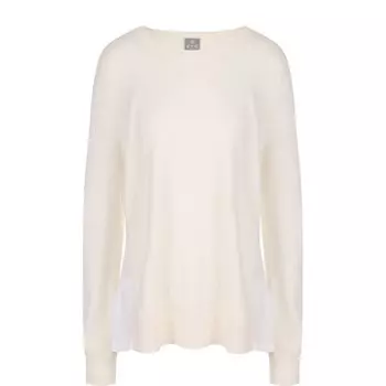 Однотонный кашемировый пуловер с круглым вырезом FTC