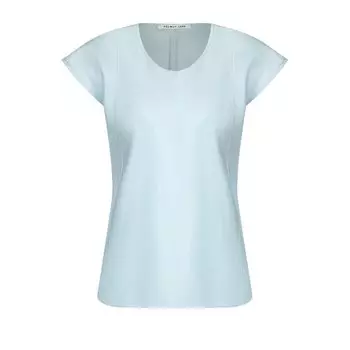 Однотонный приталенный топ с круглым вырезом Helmut Lang