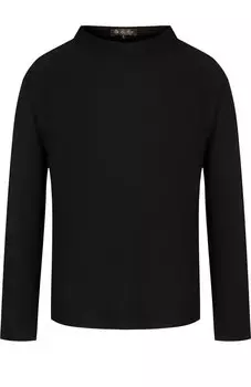 Однотонный пуловер из смеси кашемира и шелка Loro Piana