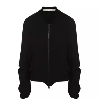 Однотонный шелковый бомбер на молнии Isabel Benenato