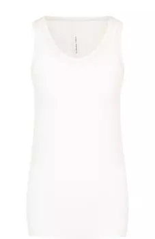 Однотонный шелковый топ с круглым вырезом Isabel Benenato