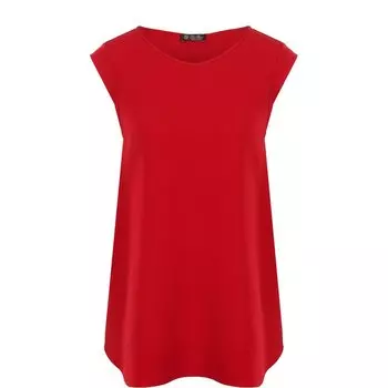 Однотонный шелковый топ свободного кроя Loro Piana