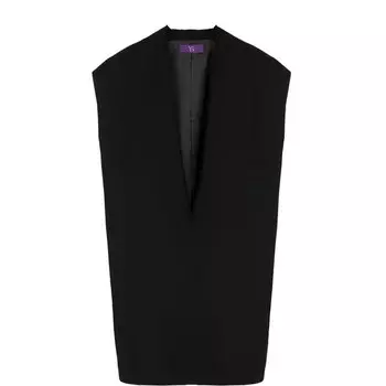 Однотонный шерстяной жилет свободного кроя Y`s