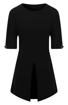 Однотонный топ из смеси шерсти и вискозы с разрезом St. John