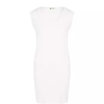 Однотонный удлиненный топ из льна Colombo