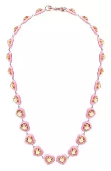 Ожерелье с сердцами из цитрина Moonka