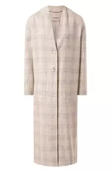 Пальто из шелка и льна Agnona