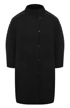 Пальто из шерсти и хлопка Emporio Armani