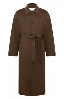 Пальто из шерсти и шелка Nanushka