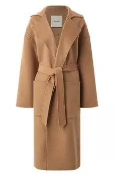 Пальто из шерсти и шелка Nanushka