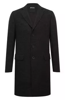 Пальто из шерсти и шелка Zegna
