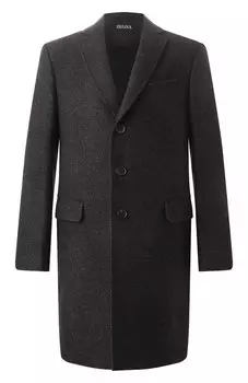 Пальто из шерсти и шелка Zegna