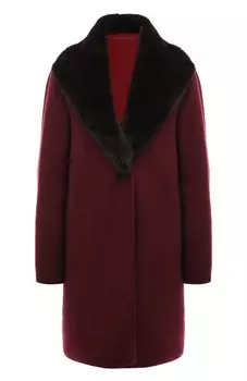 Пальто с меховой отделкой Kiton