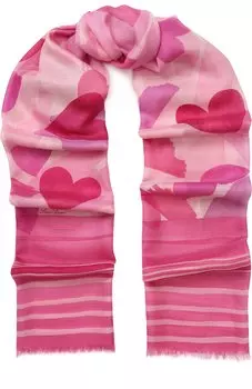 Палантин Love Story из смеси кашемира и шелка с принтом Loro Piana