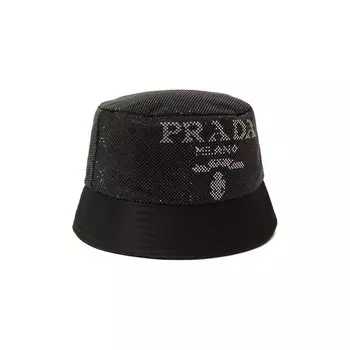 Панама с отделкой стразами Prada