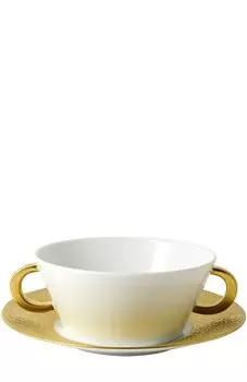 Пиала для супа с блюдцем Ecume Or Bernardaud